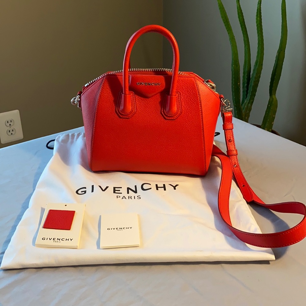 Givenchy Mini Antigona Red Leather